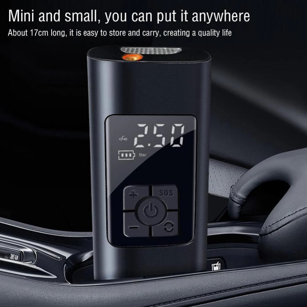 150PSI Rechargeable Air Pump Tire Inflator Cordless Portable Compressor Digital Car Tyre Pump For Bicycle Tires Balls