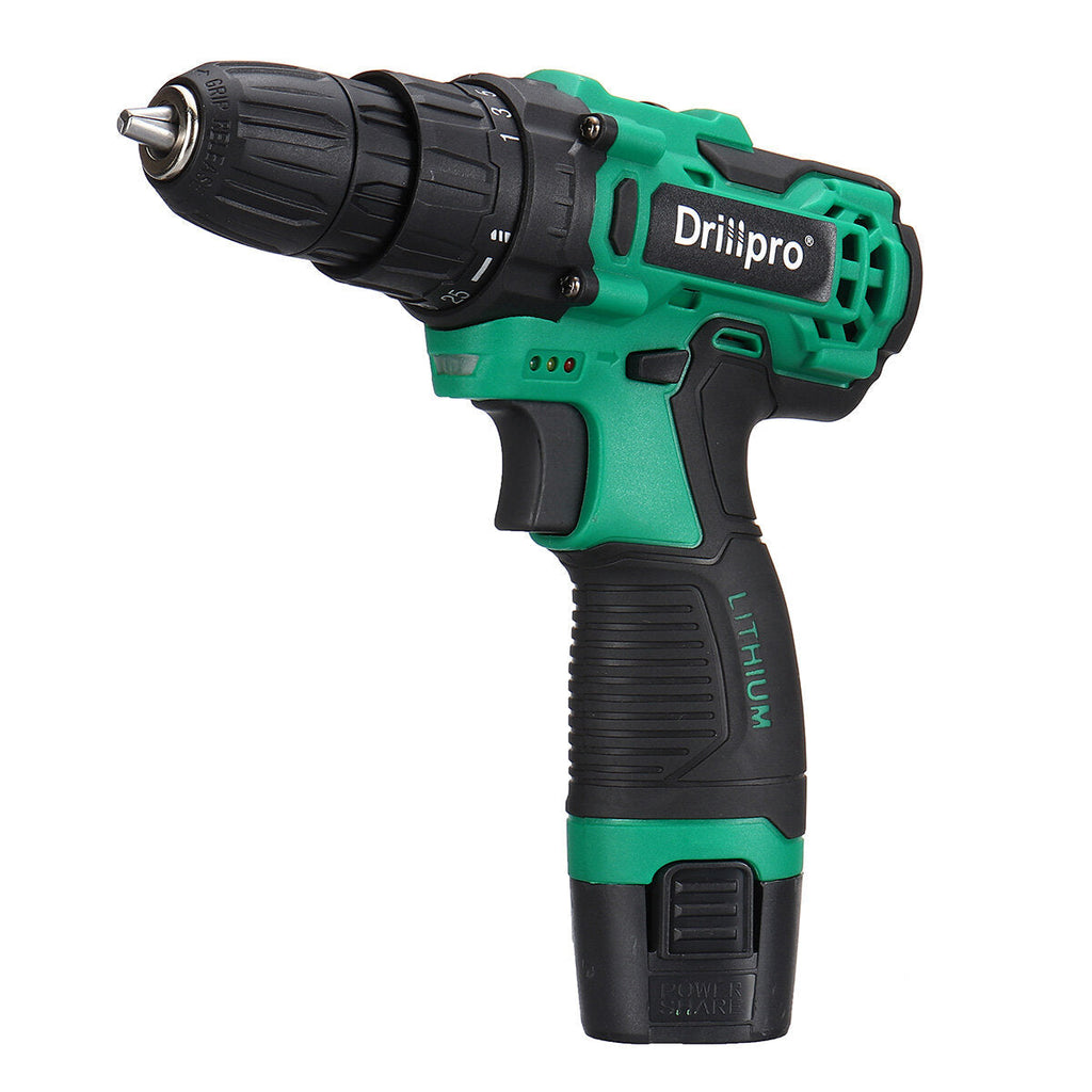 12V Max 55N.M Power Drill Cordless Electric Drill Rechargeable Driver Screwdriver