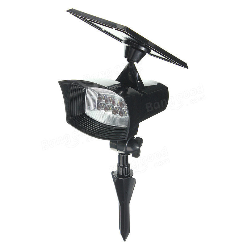 8 LED Pure White Solar Spot Lightt Outdooors Garden Lawn Landscape Path Lamp