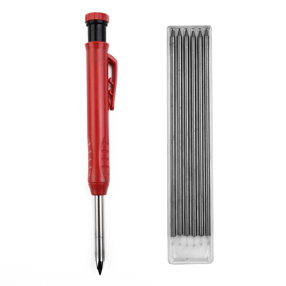 Mechanical Pencil with Sharpener Cap, Non-Slip Grip, Ideal for Carpenters, Engraving, and Scribing - 14.5cm Length