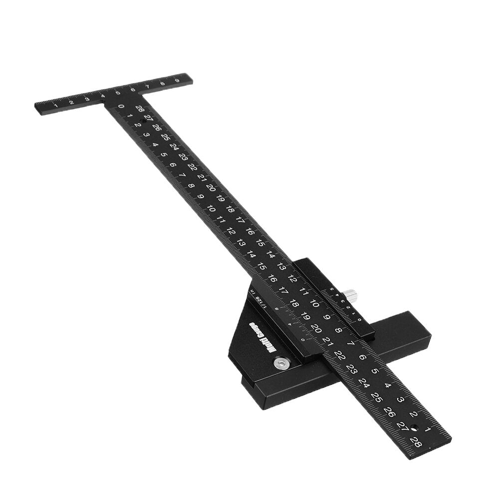 Multifunctional Woodworking Scriber Gauge - Aluminum Steel Measuring Tool for Carpentry, 11" with Inch & MM Scale
