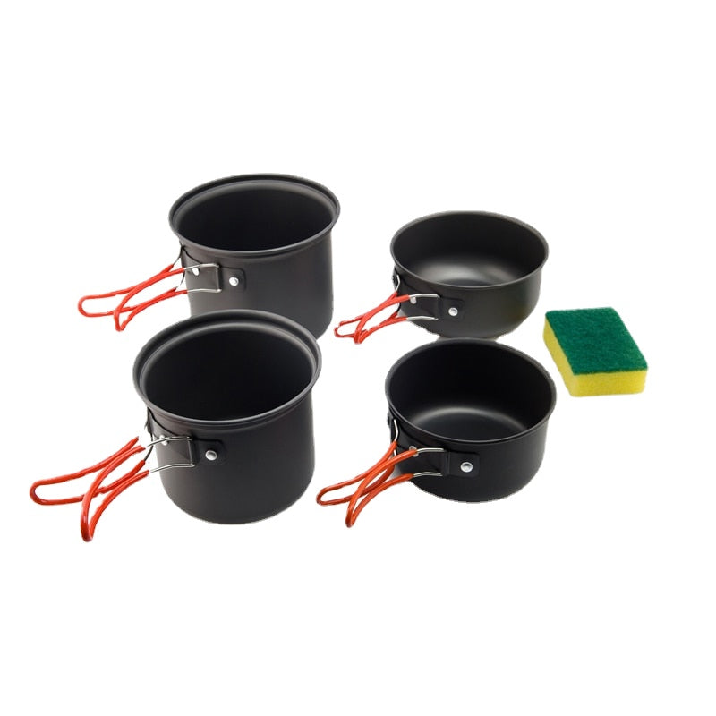Ultralight Camping Cooking Utensils Outdoor Tableware Pot Set Hiking Picnic Travel Tourist Dishes Supplies Equipment