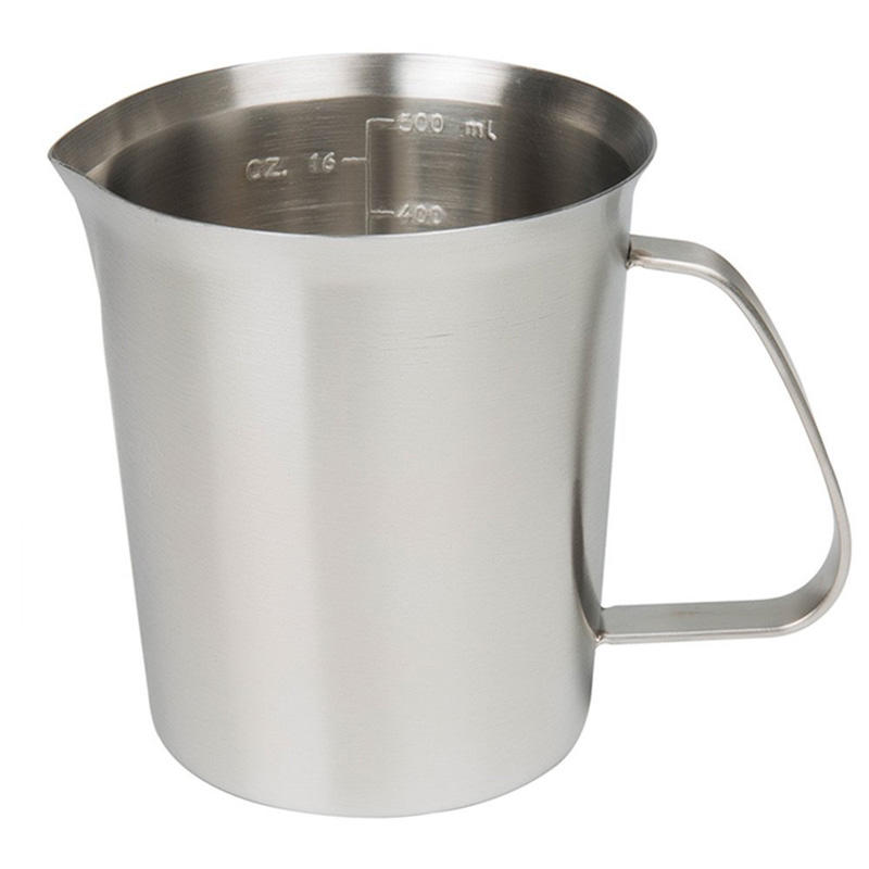 18/10 Stainless Steel Measuring Cup Frothing Pitcher with Marking For Milk Froth