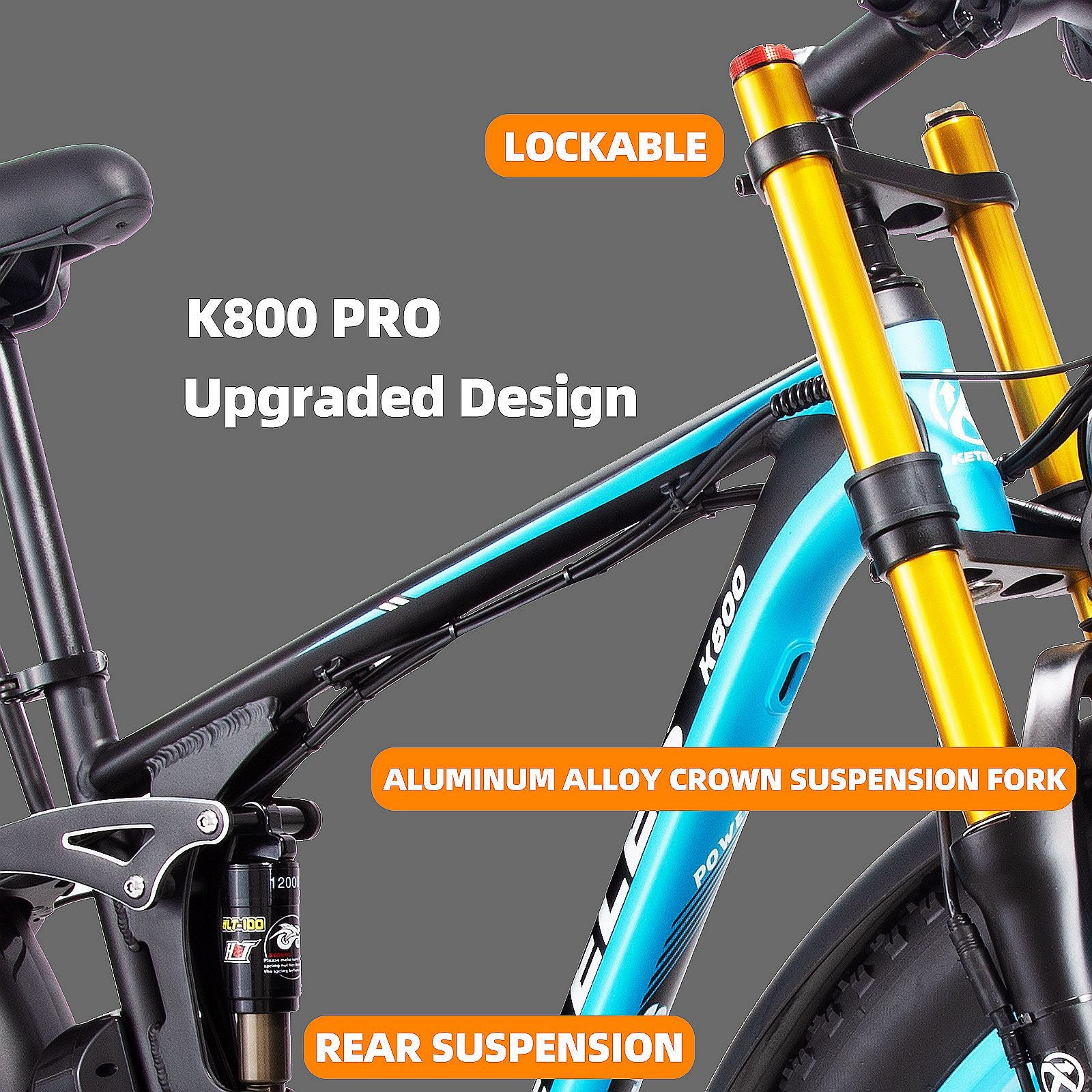 Electric Bike 48V 23Ah Battery Dual 1000W Motor 25KM/H Fat Tire 26x4.0 Inch 60KM Range 180KG Load Capacity Mountain Ebike