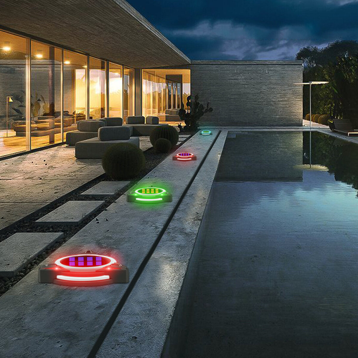 8/10 LED Solar Power Disk Light Buried Light Outdoor Under Ground Waterproof Lamp