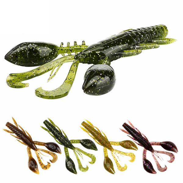6pcs 10g 101.5mm/4'' Soft Fishing Lure Worm Swinging Tail Fishing Bait