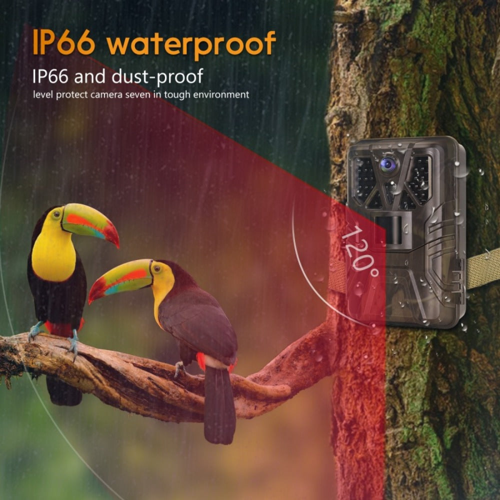 36MP 2.7K Night Vision Waterproof Hunting Camera 0.2s Trigger Time IP65 Recorder Wildlife Trail Camera for Home Security Wildlife Monitoring