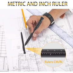 12-in-1 Multifunctional Pen with LED Light, Massager, Rulers, Screwdrivers & More - Durable, Portable Gift Set