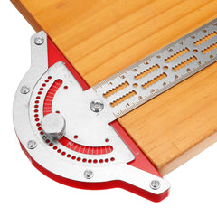 Stainless Steel Edge Ruler Protractor Woodworking Ruler Angle Measuring Tool Precision Carpenter Tool