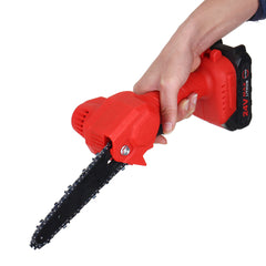 24V Cordless Electric Chain Saws 6Inch Protable Chainsaw For Tree Branch Wood Cutting Tool