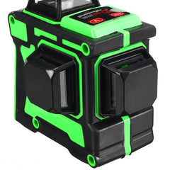 3D 12 Line Green Light Laser Level Digital Self Leveling 360 Rotary Measure