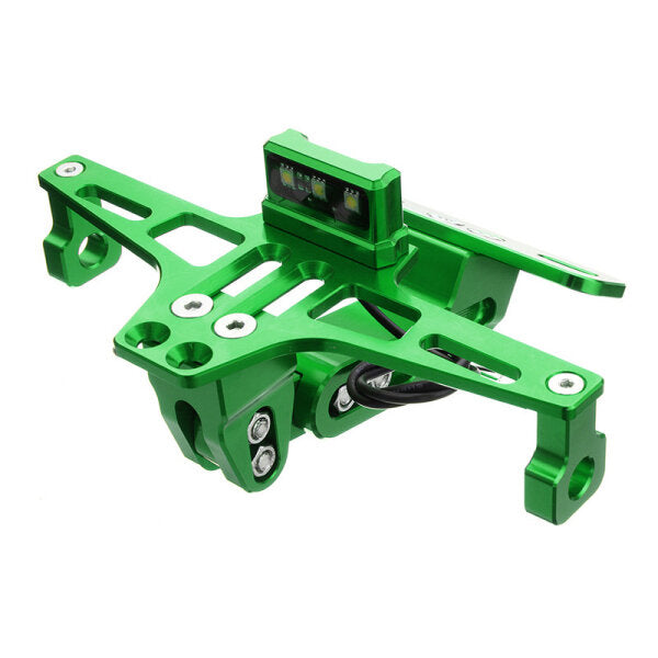 12V Motorcycle License Plate Fender Holder Bracket With LED Rear Light 12V CNC For YAMAHA BWS R25 R3 MT03 MSX