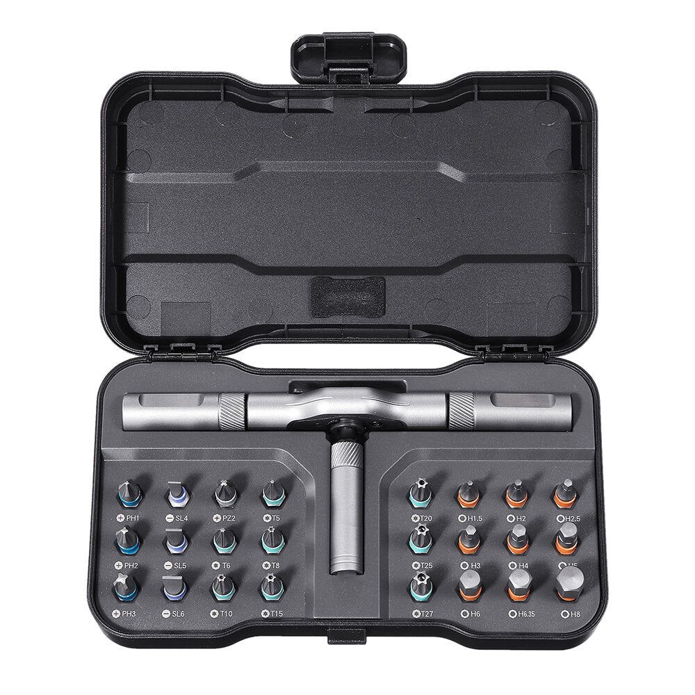 24 in 1 Multi-purpose Ratchet Wrench Screwdriver S2 Magnetic Bits Tools Set DIY Household Repair Tool