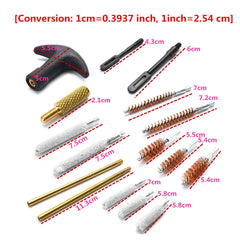 16pcs Gun Cleaning Kit Case Universal For 22 357 38 40 44 45 9mm Guns