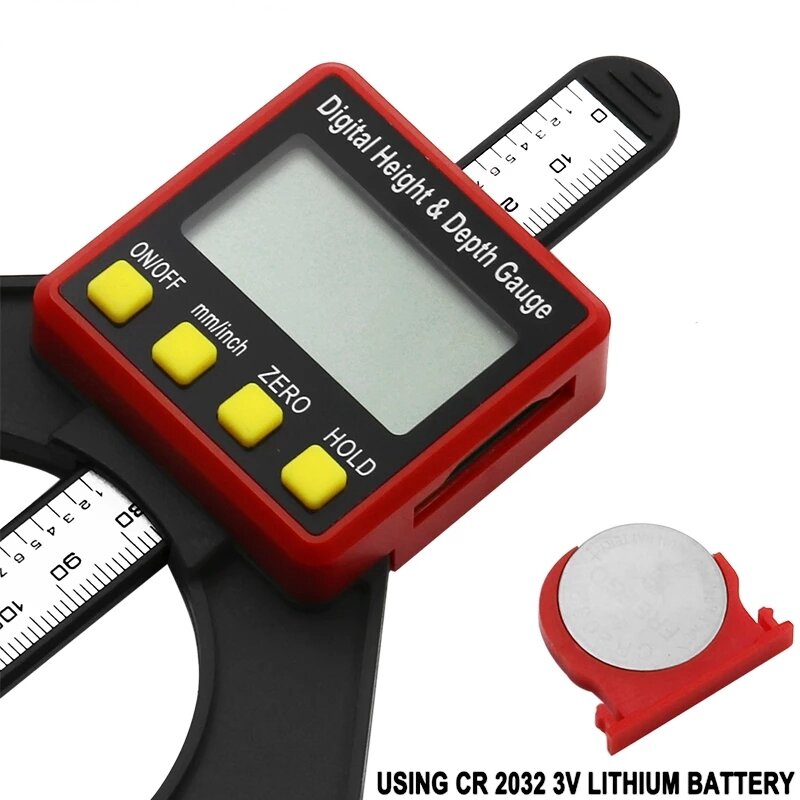 Digital Depth Gauge for Routers - 60mm Aperture, 0-80mm Range, Self-Standing, Easy Read Display