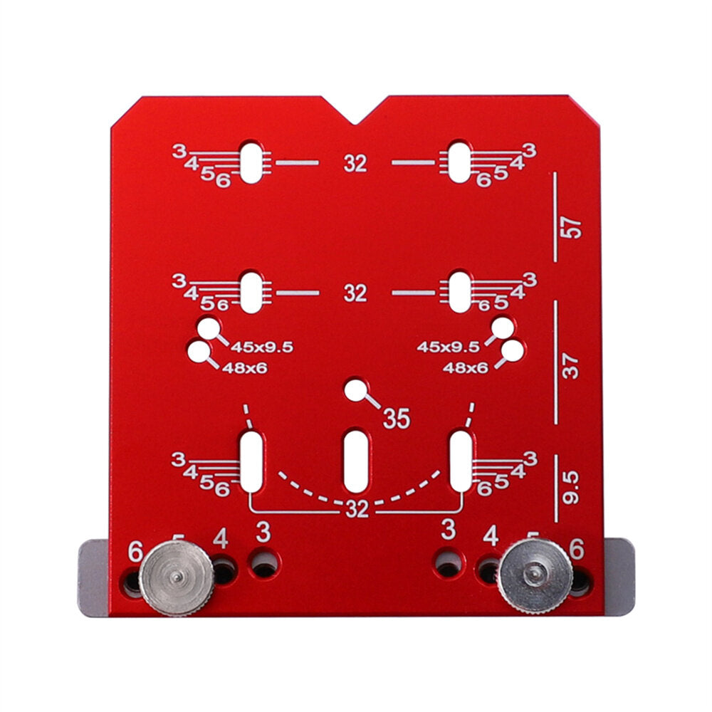 Universal Cabinet Hinge Jig for 45mm/48mm Hinges - Precise Drilling, Multiple Hole Spacing, Durable Metal, Easy Installation