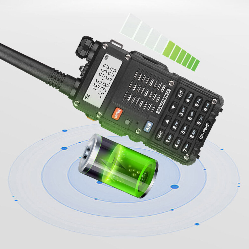 8W 1800mAh Walkie Talkie 50KM Dual Frequency 128 Channels Multifunctional Transceiver Two-Way-Radio with Flashlight US/EU/AU Plug