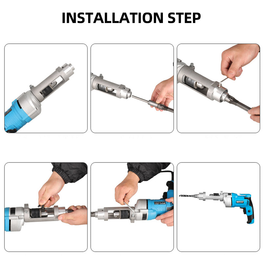 Square Hole Drill Bit Adapter for Hand Electric Drills - Durable, Quick Install, Fits 20mm Width, 38-43mm Diameter