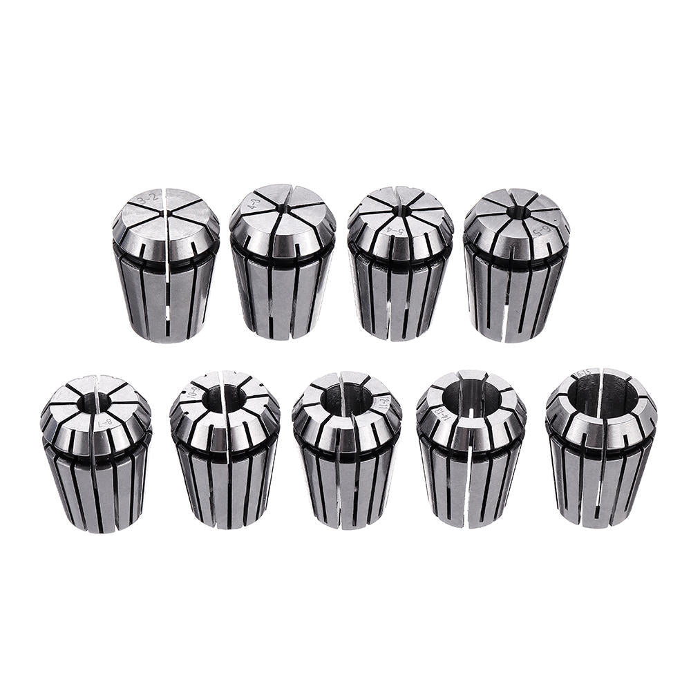 9Pcs ER25 Spring Collet Set with MT Collet Chuck Holder for CNC Milling Lathe Tool