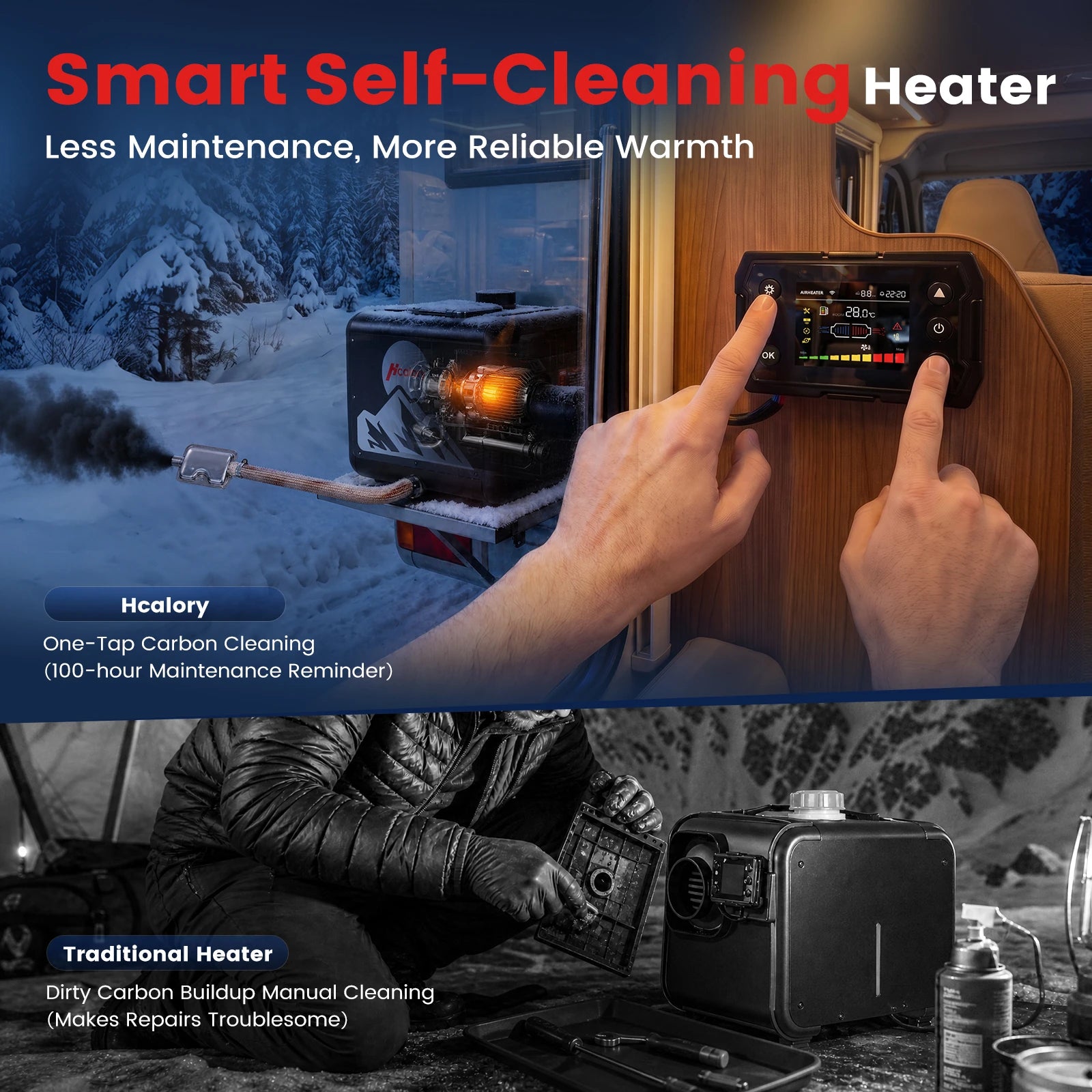 MAX 2 8KW 7.9L All-in-One Diesel Air Heater, App Control, Wireless Temperature Sensor & Adaptive Mode for RV, Camper & Truck