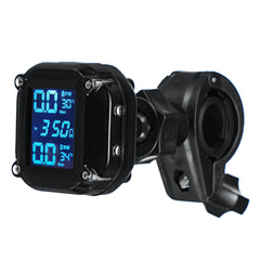 Motorcycle Tire Pressure Monitoring System Real Time Sun Protection LCD Display 2 External WI Sensor Motor TPMS