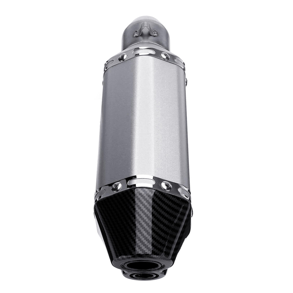 310mm Sliver Universal Motorcycle Dirt Bike ATV Exhaust Muffler Pipe DB Killer 38-51mm