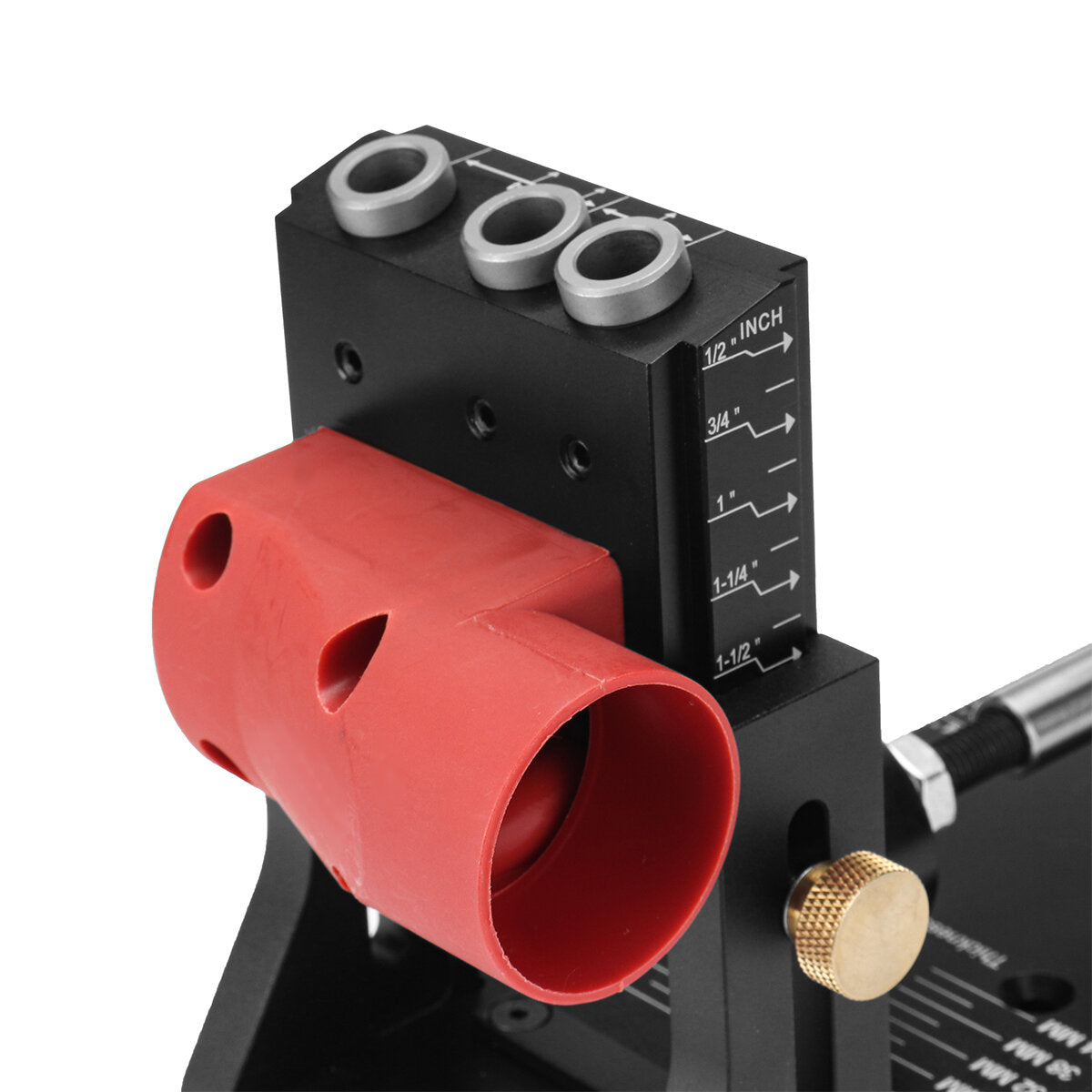 Adjustable Pocket Hole Jig - Aluminum Alloy Woodworking Locator for DIY Carpentry Projects, 3-Hole Design