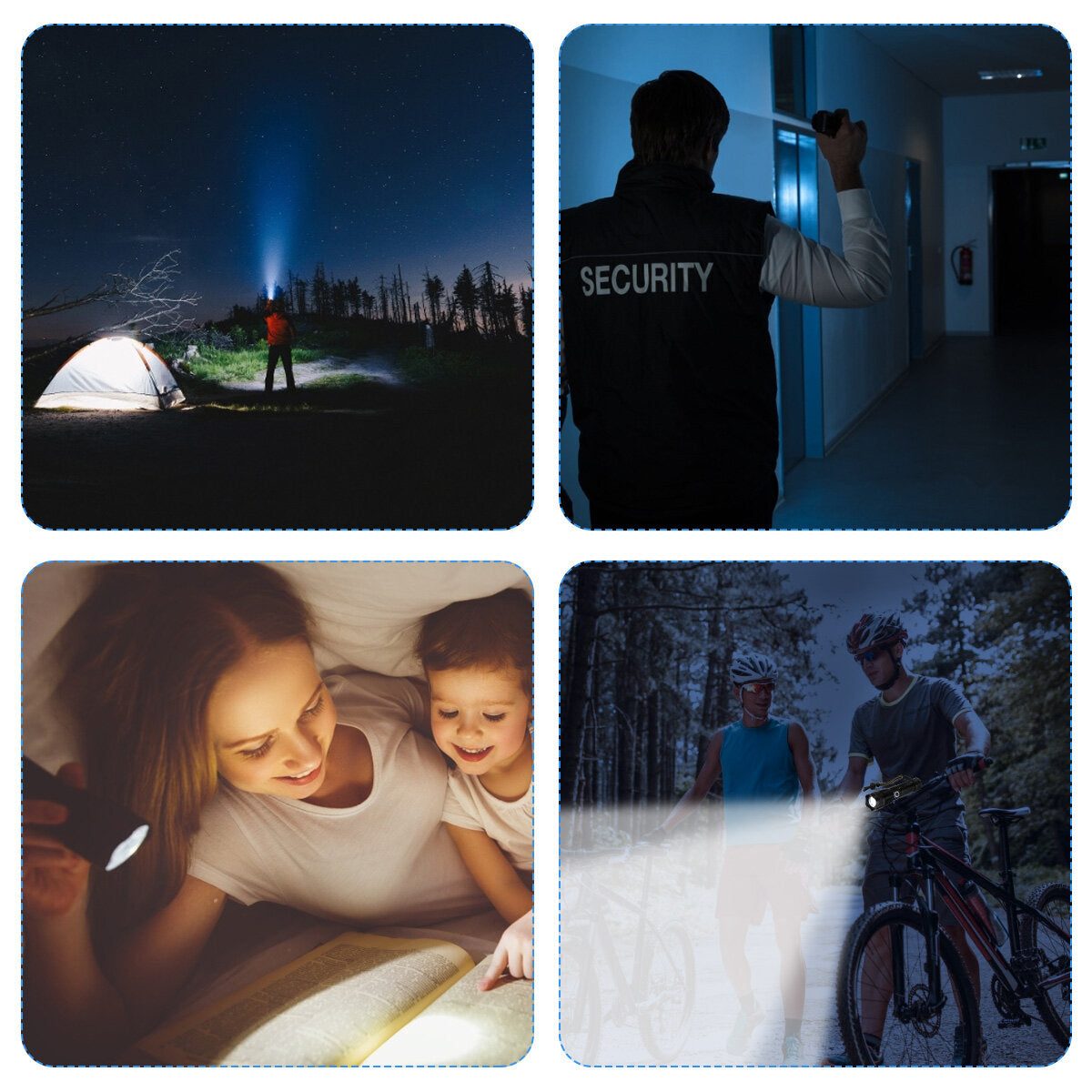 LED Zoomable Flashlight Set with 26650 Battery USB Cable Power Display USB Rechargeable LED Searchlight Torch