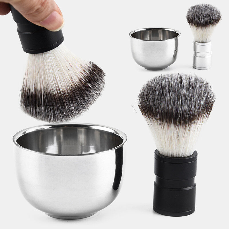 Stainless Steel Shaving Bowl Barber Beard Shaver Razor Cup For Shave Brush Male Face Cleaning Soap Mug Tool Set Silver NEW