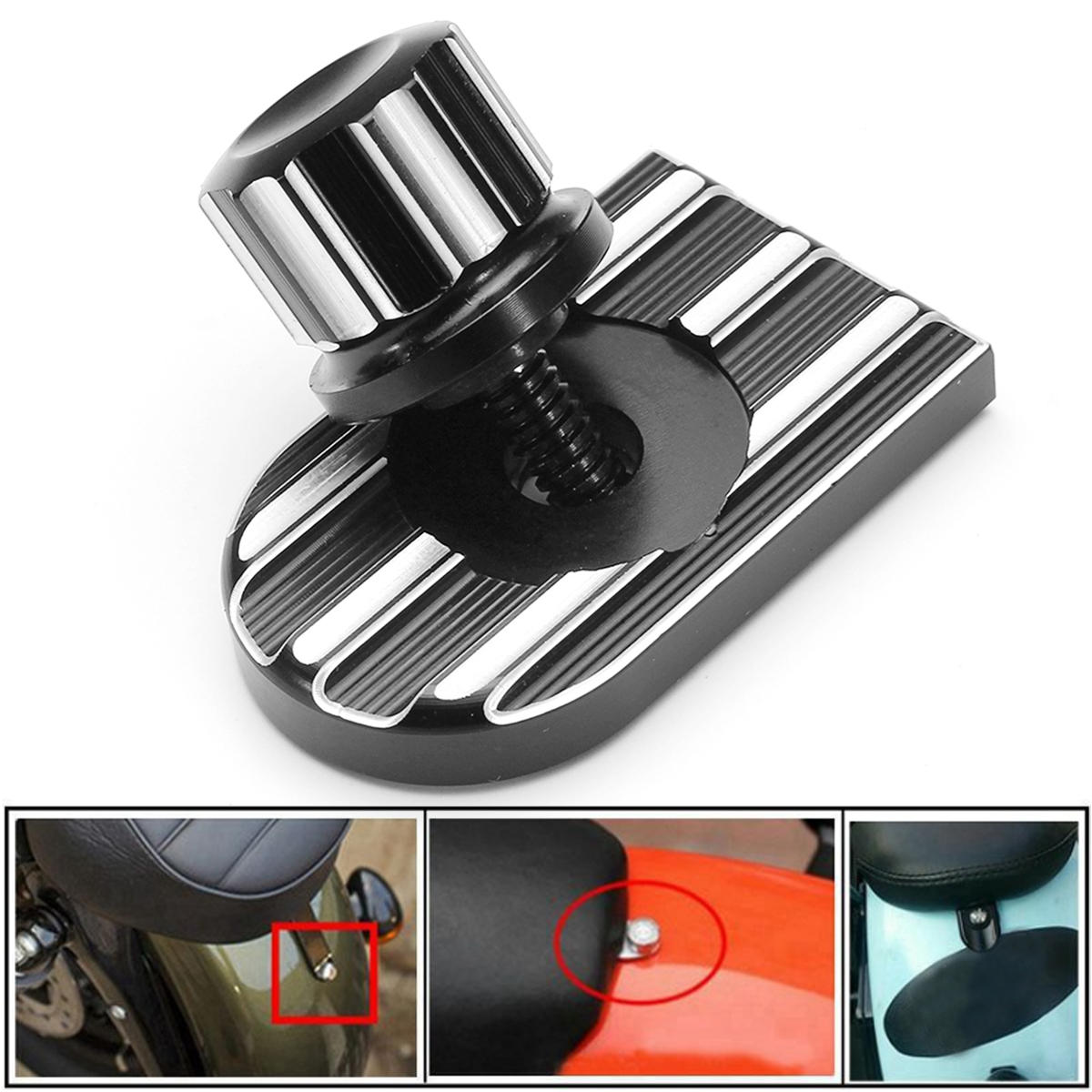 CNC Beveled Seat Bolt Tab Screw Mount Knob Cover Set
