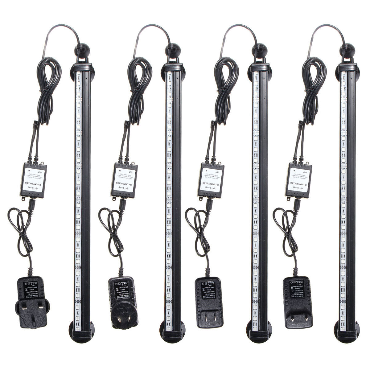 Remote control bubble light 44Keys White trachea 41CM 5050 6smd RGB 1.6W IP68 ABS Memory receiver AC110-240V turn DC12V