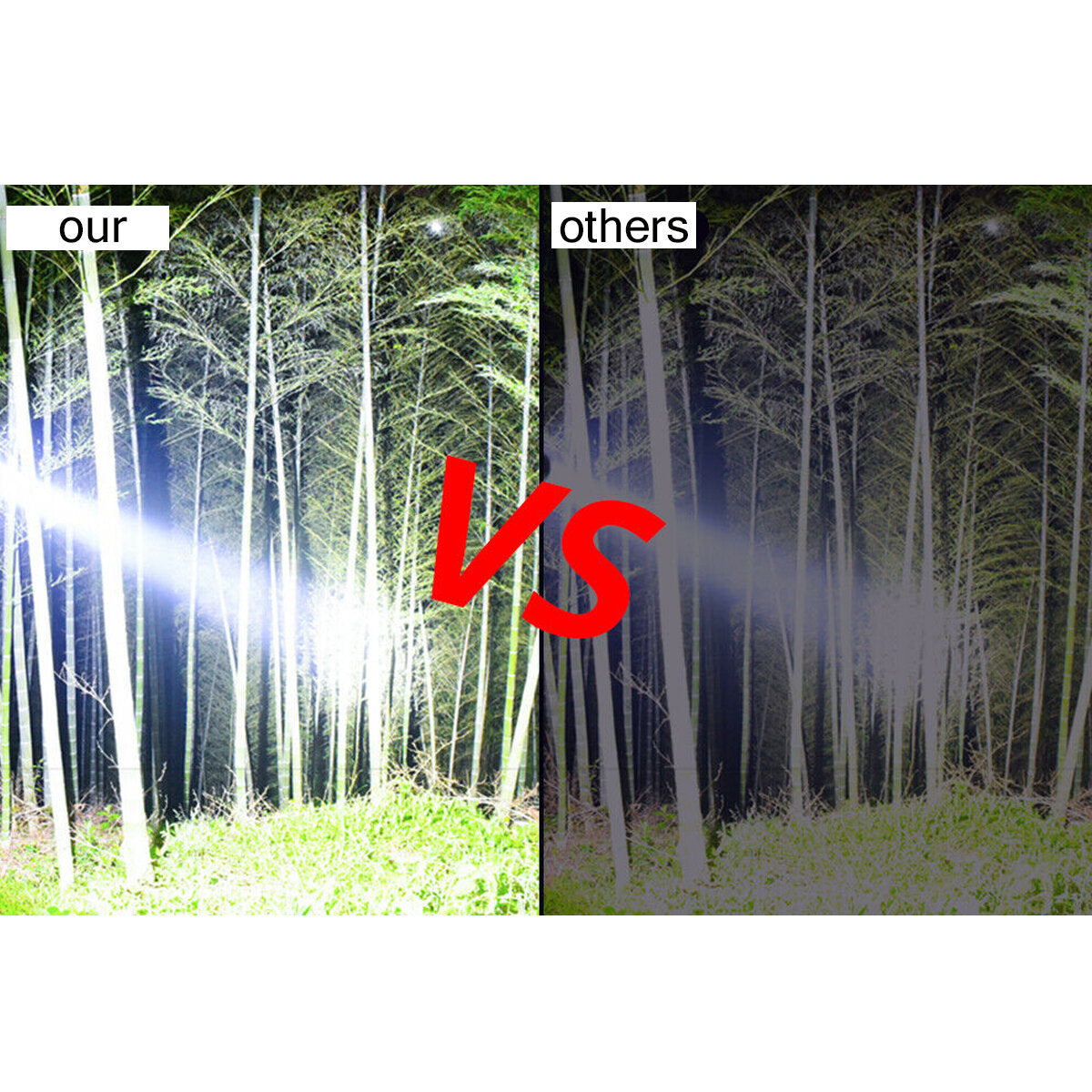 1000LM 300M Long Range SOS 18650 Flashlight USB Rechargeable Mobile Powerbank For Phone