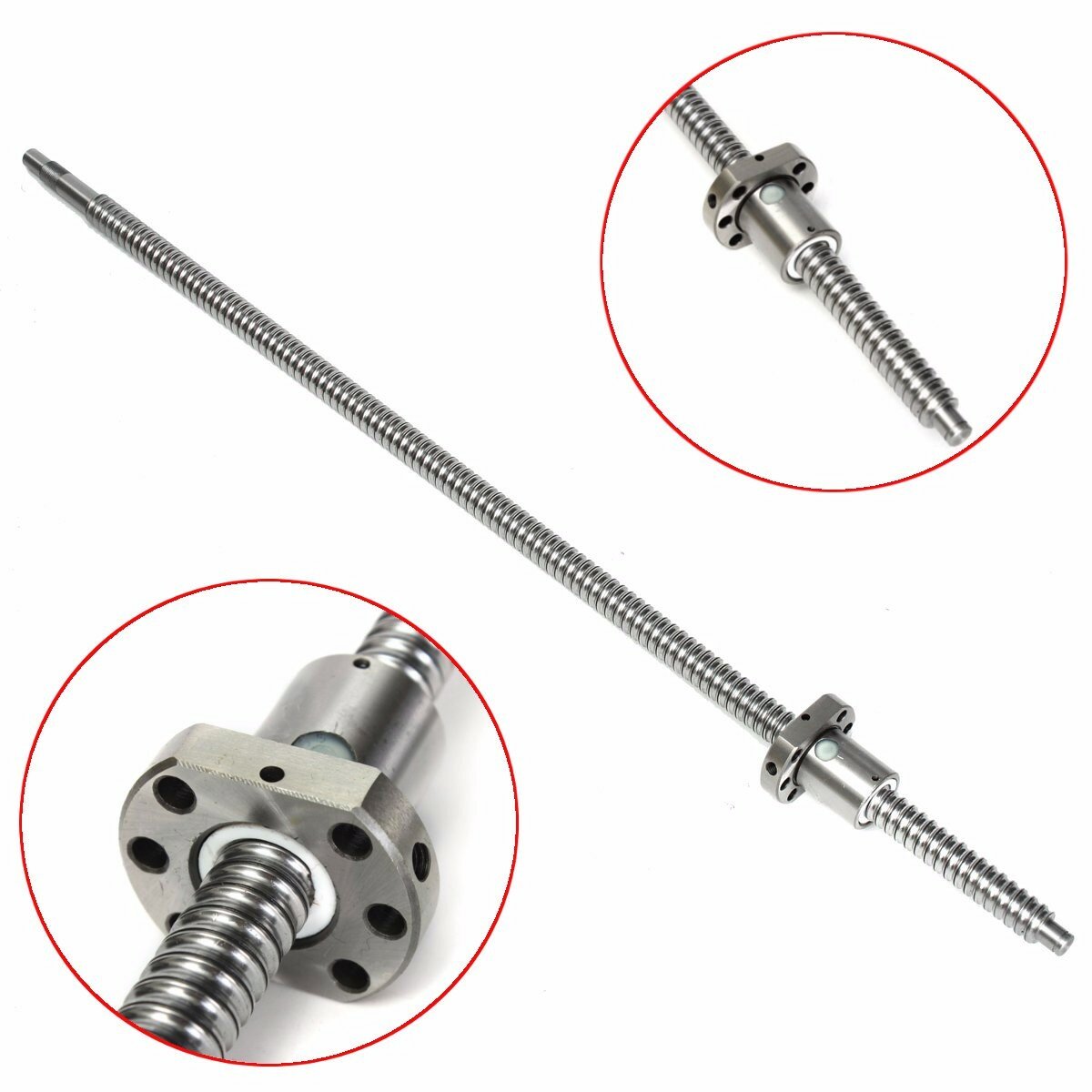 Ball Screw SFU1605 650mm Ball Screw with Single Ball Nut for CNC