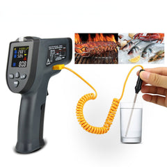 Upgraded -50~550 Non-contact Dual Laser Infrared Thermometer with K-type Thermocouple