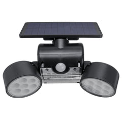 LED Solar Power Street Light Double Head Spotlight PIR Motion Sensor Wall Lamp Outdoor Garden Path Yard Lighting