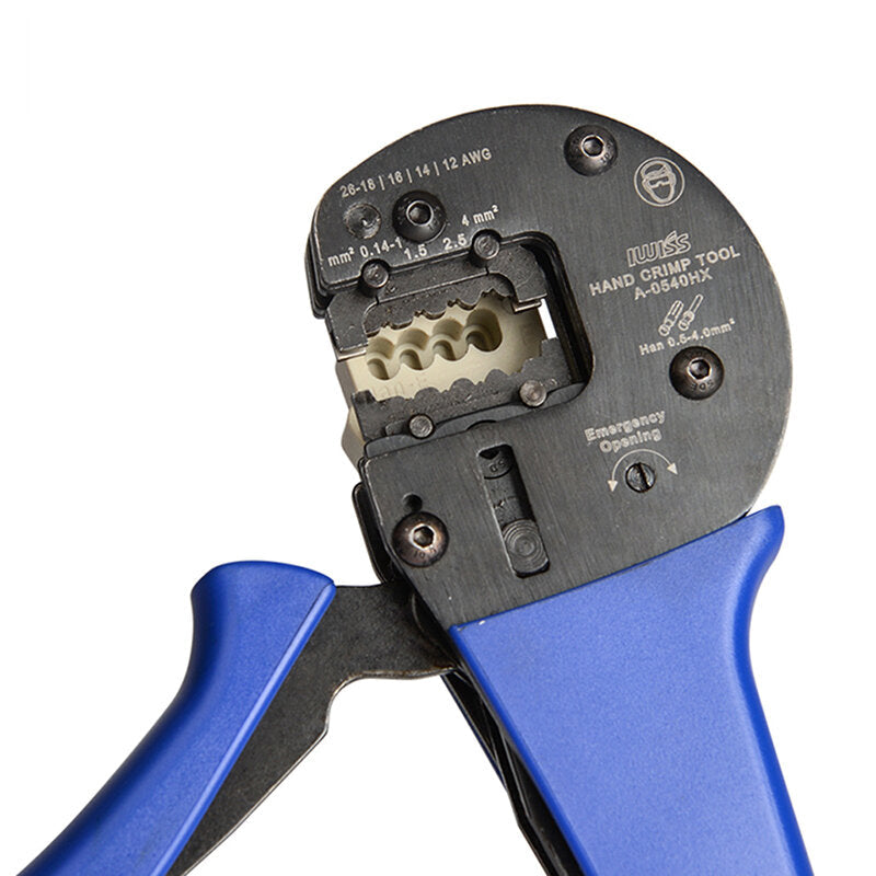 Hand Crimper Plier Tools for 0.14mm2-4.0mm2 (AWG26-12) Harting Han D/E/C Connectors with Locator