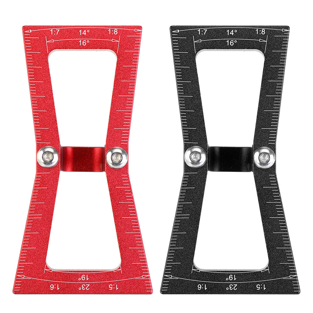 Durable Woodworking Marker Gauge Tool for Accurate Dovetail Measurements - Black/Red, Aluminium Alloy