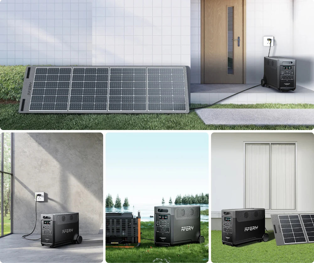 3600W 3840Wh LiFePO4 Portable Power Station, Optional 1 or 2 Expansion Batteries, App Control, UPS & Wheels for Home Backup & RV