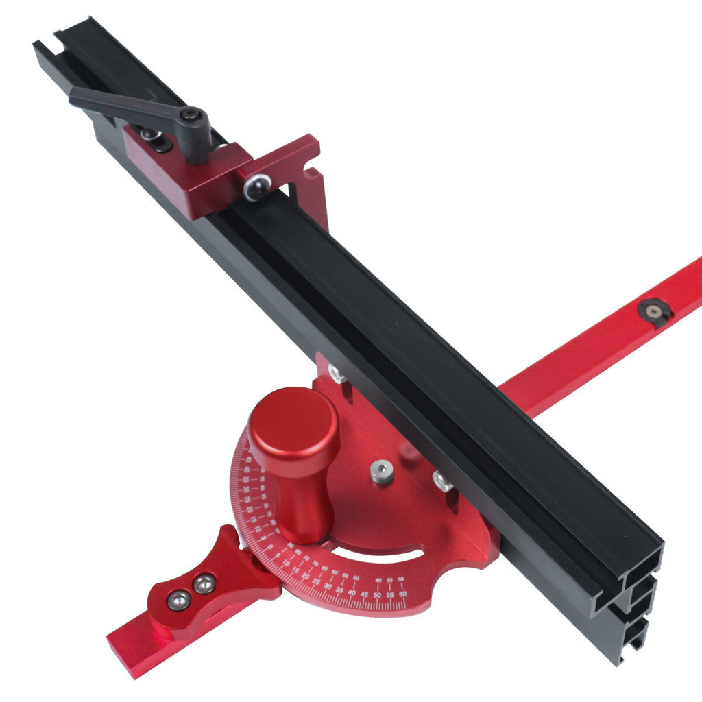 Precision Adjustable Miter Gauge with T-Track Connector for Woodworking - 0-60° Angle Range, CNC Processed, Ergonomic Design