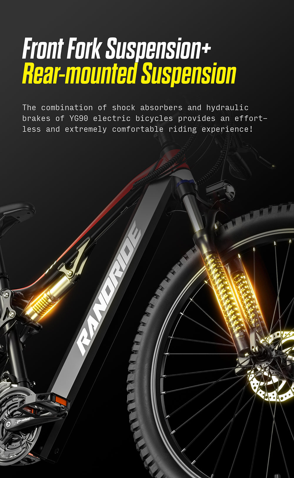 48V 17AH 1000W Recommended Top Speed 25KM/H 27.5*2.4 Inch Electric Bicycle 80-90KM Mileage Range Max Load 120KG