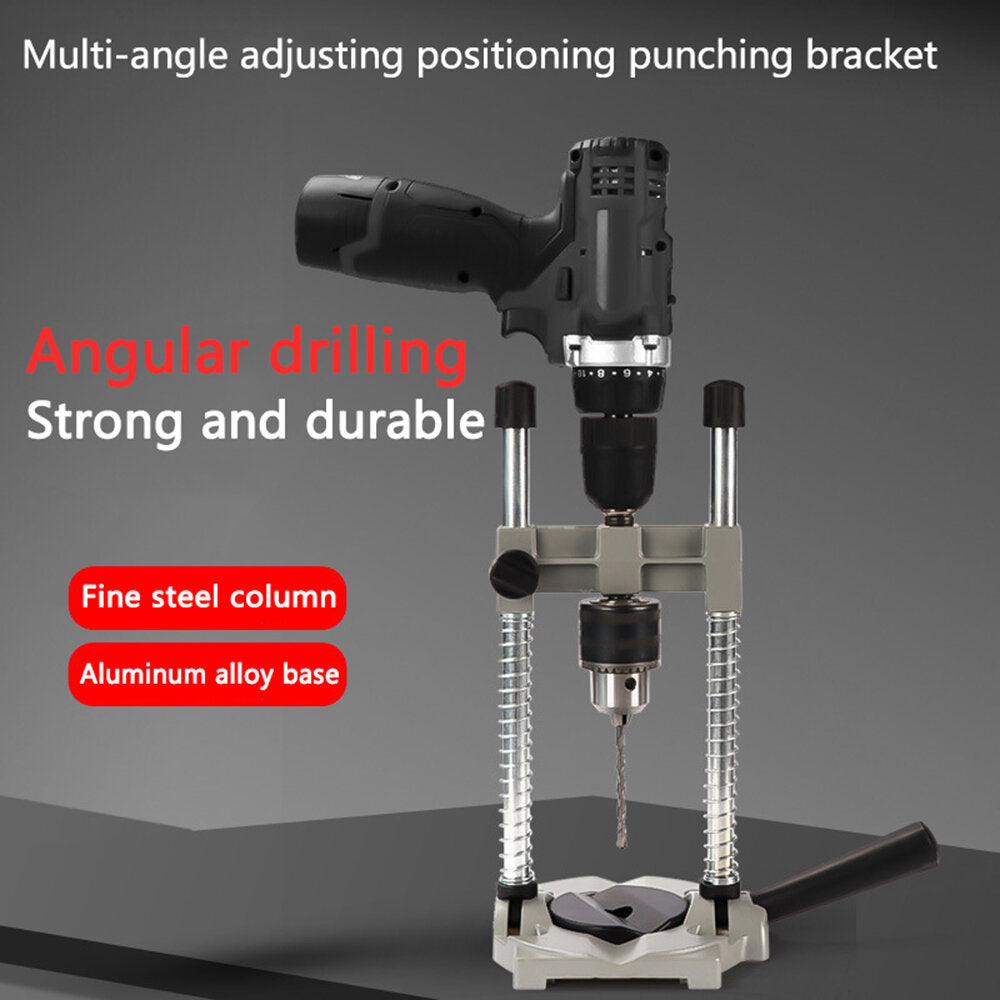 Multi-Angle Drilling Tool with Electric Drill Stand - Compact, Versatile, Durable for Woodworking Projects