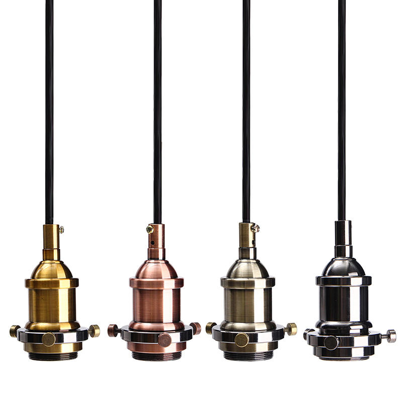 E27 Vintage Loft Metal Ceiling Pendant Lamp Hanging Light Holder Socket