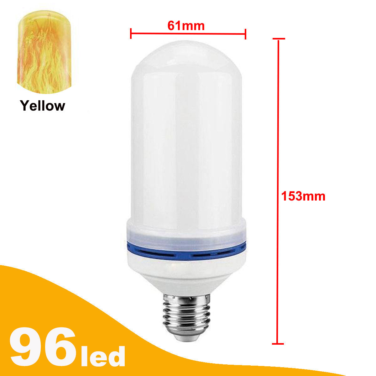 4 Modes LED Flame Effect Flickering Fire Light Bulb E27 Party Bar Decor Lamp