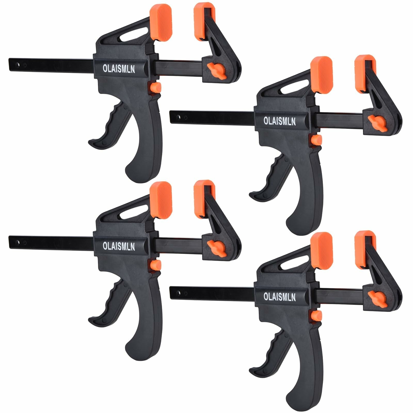 4-Pack Woodworking F Clamps - Heavy Duty, Quick Change, Easy One-Hand Operation, Ideal for DIY & Professional Projects