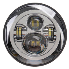 7 inch LED Projector Headlight with 4.5 inch Auxiliary Passing Lights For Harley Touring Chrome