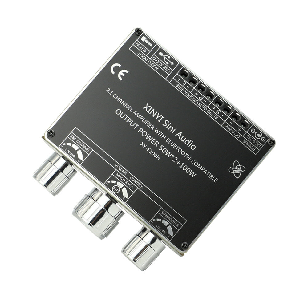 50W*2 100W Bluetooth Ower Amplifier Board AUX Sound Card Input 2.1 CH Stereo Music Wireless Module Audio AMP TPA3116D2