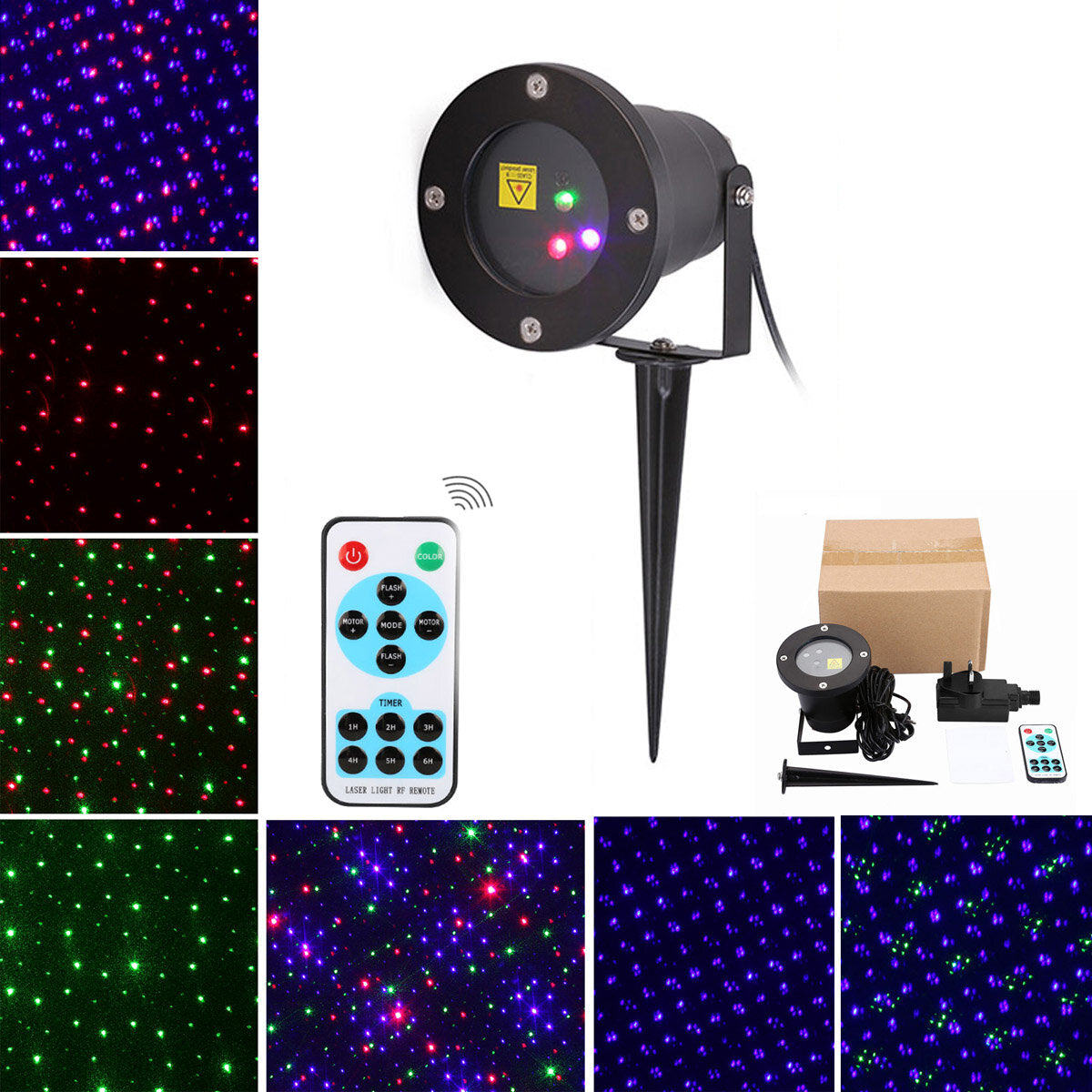Outdoor Christmas Moving RGB Lights Laser Projector Landscape Stage Lamp Party