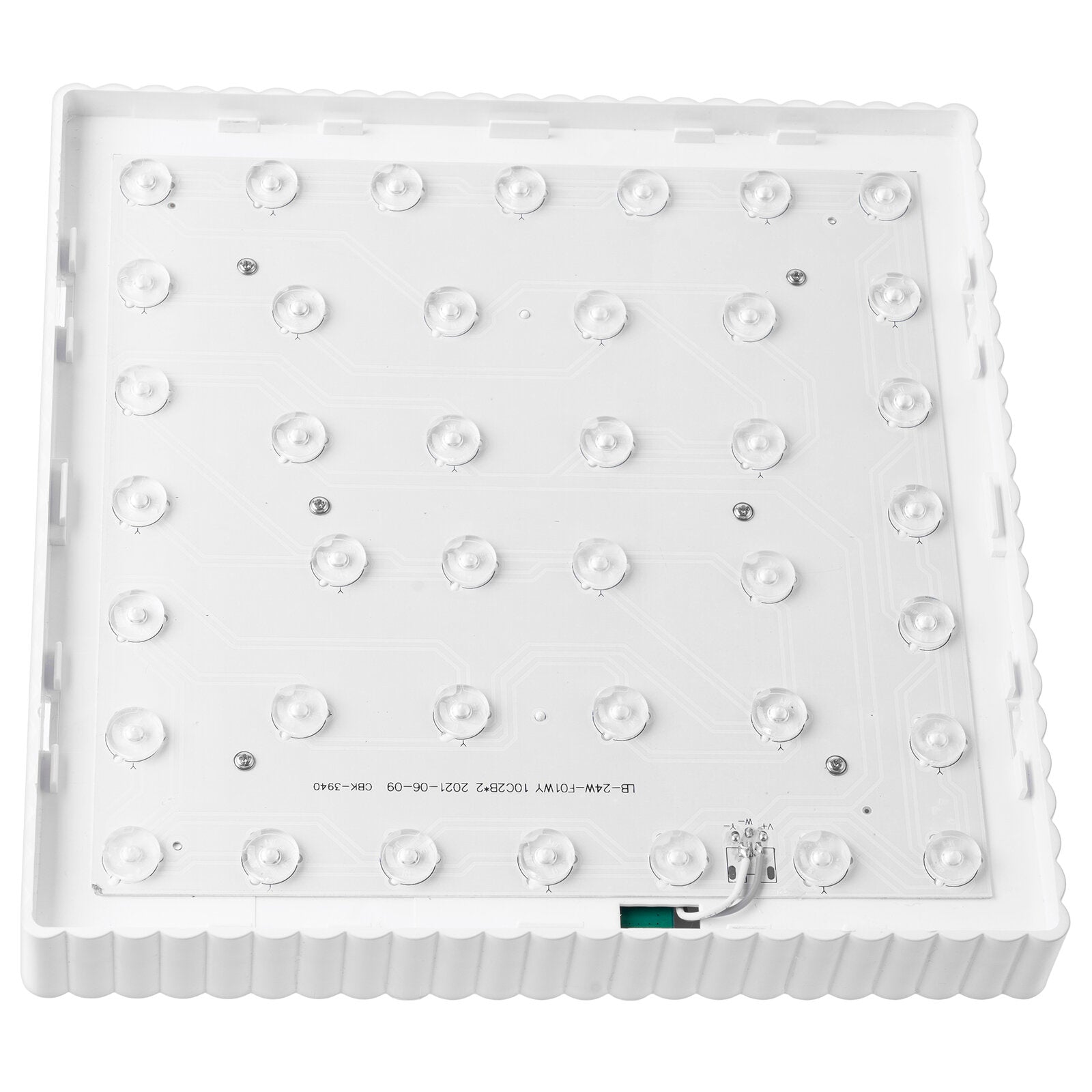 24W Square Ceiling Lamp Wave Pattern 4000K Warm White 40LED AC160~265V IP54
