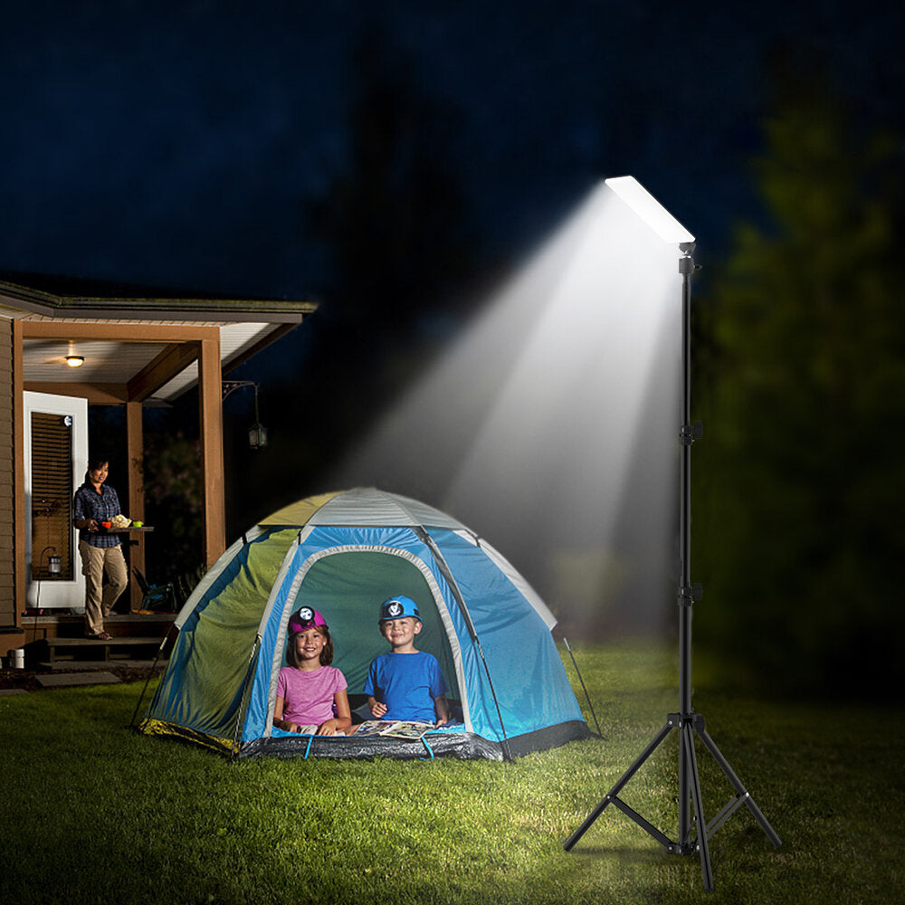 84 LEDs Retractable 1.8m Tripod Stand Light: Adjustable Brightness 6500-7000K - Portable Work & Camping Lamp with Power Bank