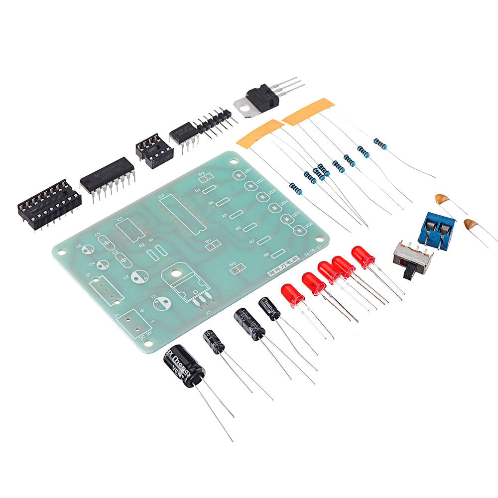 LED Adjustable Speed Circulating Light Circuit Kit Electronic Training DIY Parts